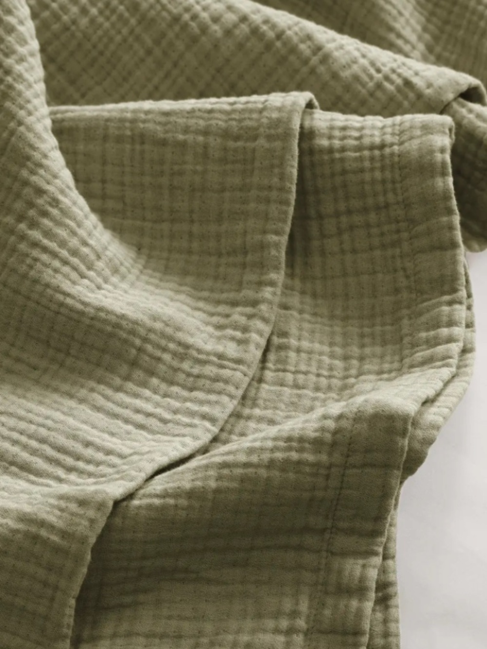Organic Cotton Gauze Blanket King Olive SOLD OUT